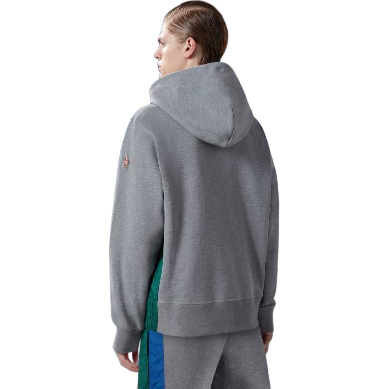 Moncler Letter Pattern Printed Hooded Pullover Long Sleeve Sweatshirt Men sweatshirt Gray I2-097-8G00011-80451-983