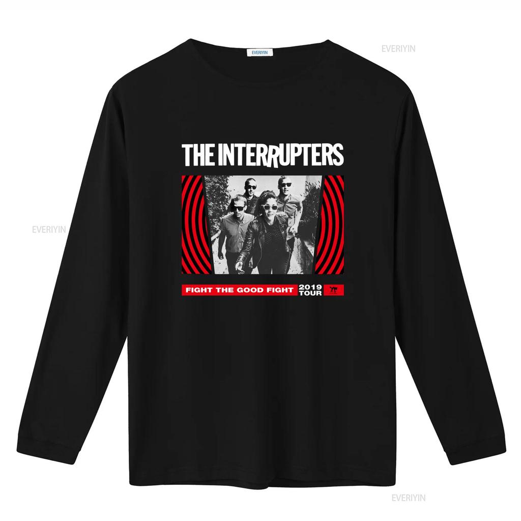Футболка женская The Interrupters Band Medium с принтом Fight Good 2019 Tour винтажная стираная эластичная унисекс повседневная с графикой