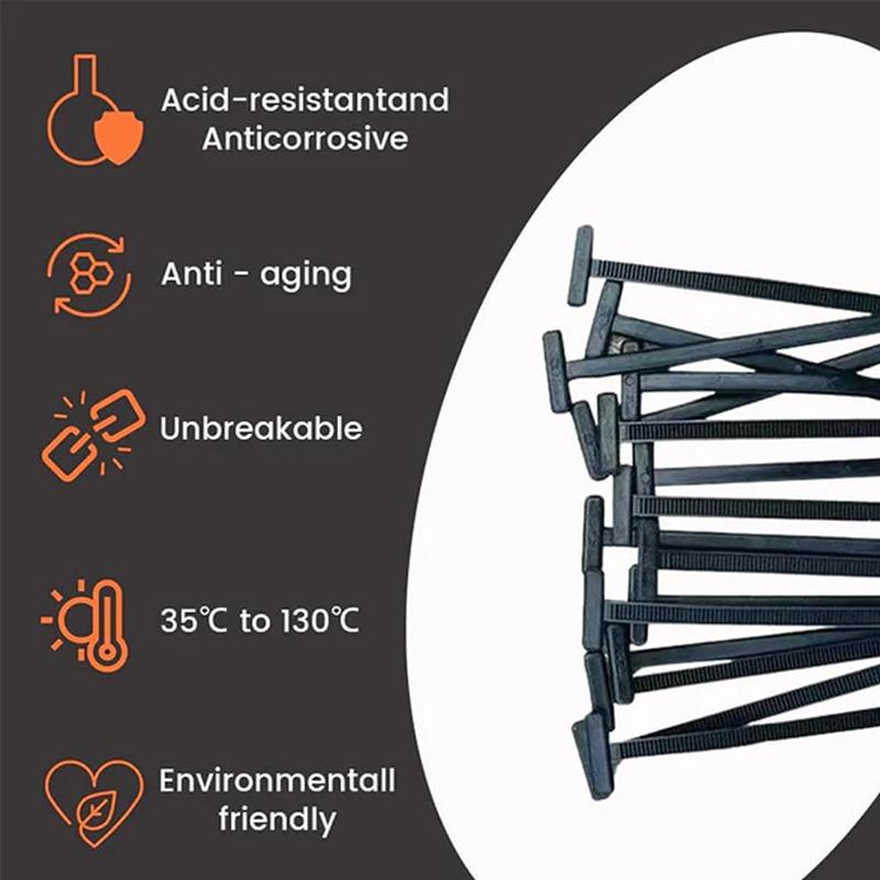 Cable Straps Heavy Duty Nylon Cable Tie Buckle With Pin Button Design For Car Repair Self-locking Zip Ties Holder Tool