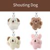Cute Screaming Puppy Plush Keychain Cartoon Doll Bag Pendant Korean Ins Style
