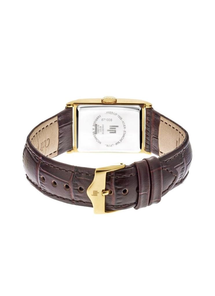 Авторизованный дистрибьютор Lip watch lip671006 Churchill T18 gold crocodile brown leather [LIP] мужские