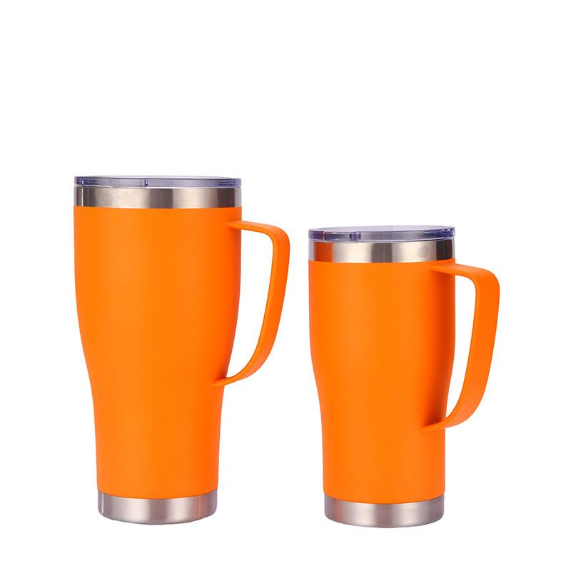 Pure Color Pattern Stainless Steel Thermos Cup Portable Car Thermos Bottle Thermal Insulation Ice Tyrant Cup