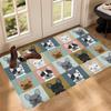 Anime French Bulldogs Floor Mat Cheaper Anti-slip Modern Living Room Balcony Printed Bedside Mats