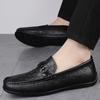 Fashion Designer Men Shoes New Loafers Men's Genuine Leather Slip-on Classic Leather Shoes Soft Sole Comfortable Moccasin Casual Shoes