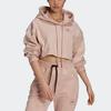 adidas Женский пуловер с капюшоном Originals с логотипом Trefoil, на флисовой подкладке, черный GL7337