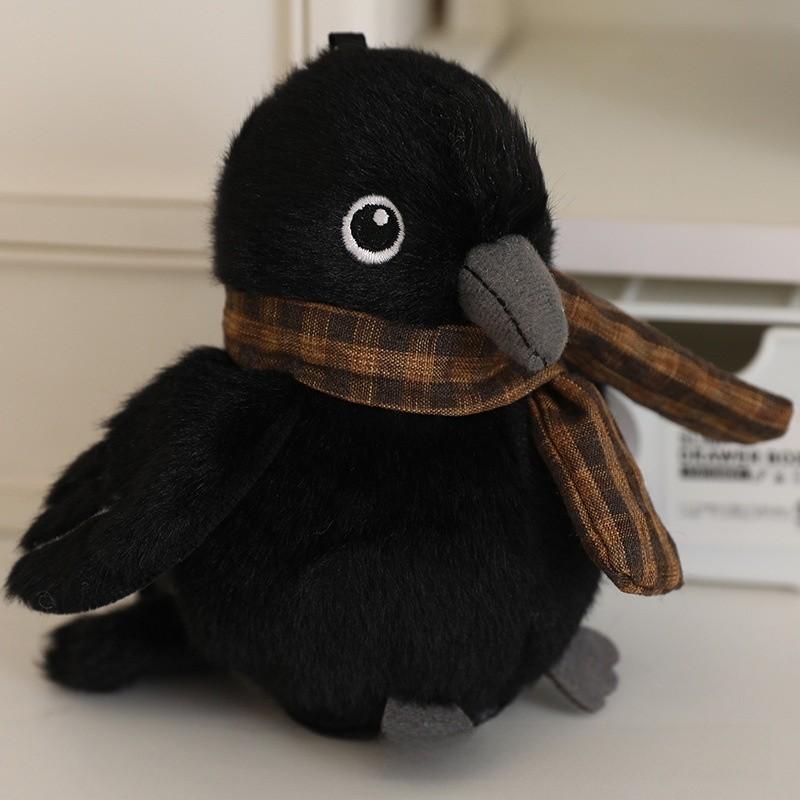 Crow Kingfisher Parrot Cute Bird Plush Toy Magnet Shoulder Play Home Decor Doll