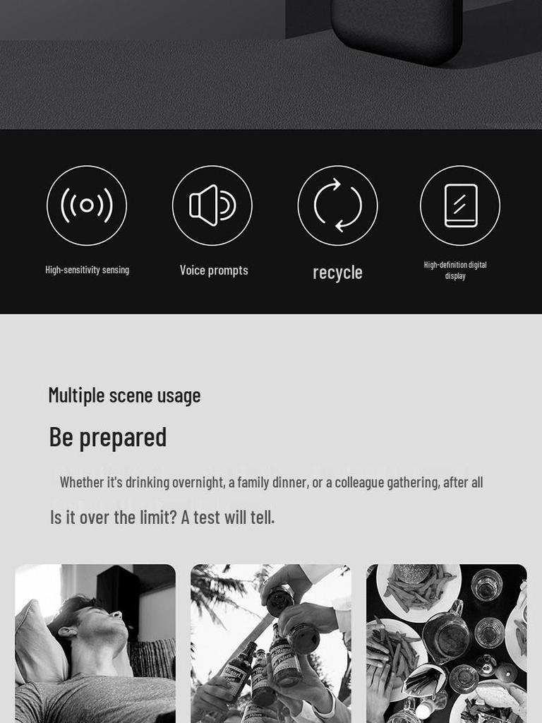 Портативный высокоточный алкотестер Lydsto