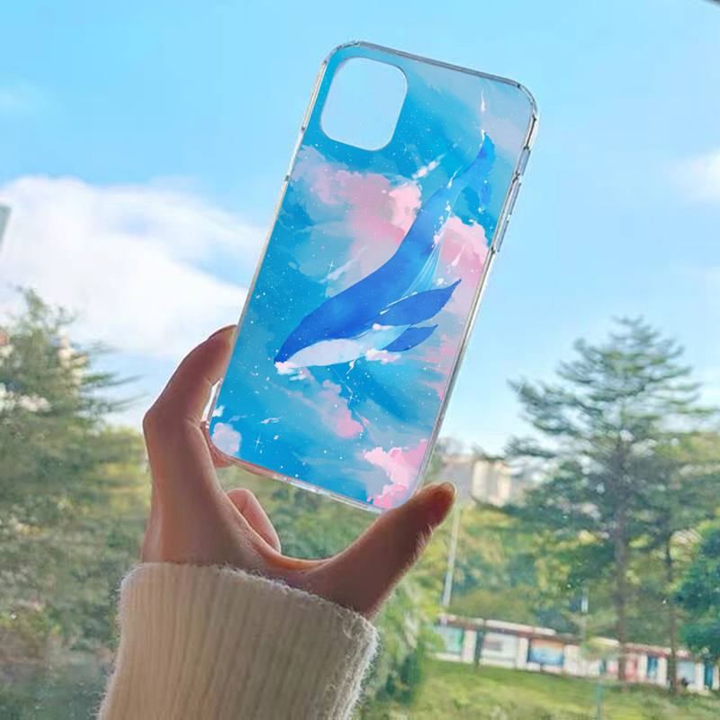 YNDFCNB чехол для телефона с изображением кита, рыбы, волны и моря для iPhone XR X XS Max 14 13 Pro Max 11 12 Mini 6 7 8 plus SE 2020, чехол с принтом