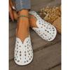 Женские сандалии в римском стиле с полыми носами и мягкой плоской подошвой