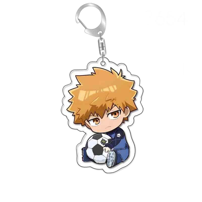 Аниме Blue Lock Keyrings Figures Chigiri Hyoma Michael Kaiser Itoshi Rin Acrylic Keychains Cute Bag Decor Подвеска Подарок