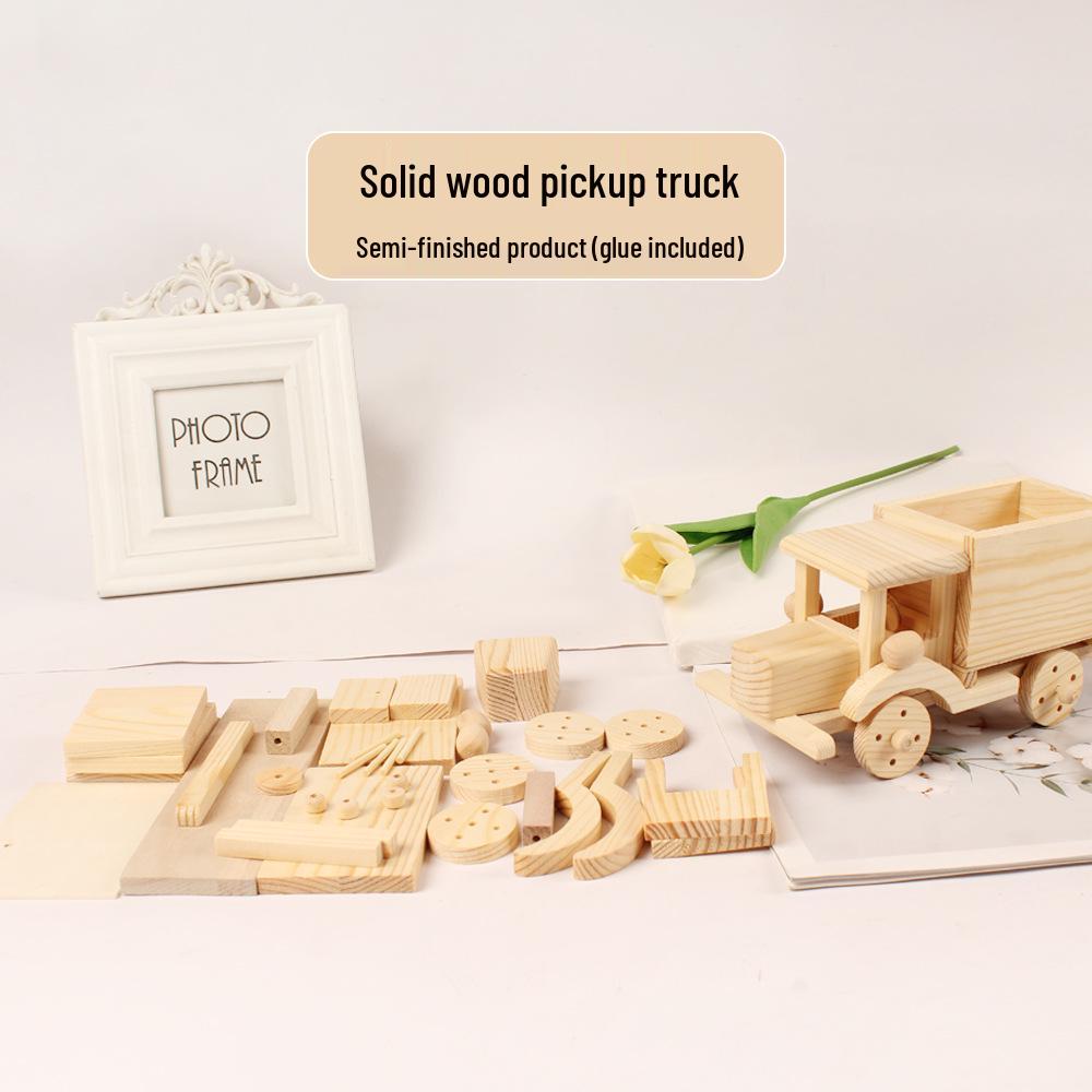 Детский набор для столярных работ: Модель Маленького Дома - Полуготовый Коттедж для Рукодельных Родительско-Детских Проектов