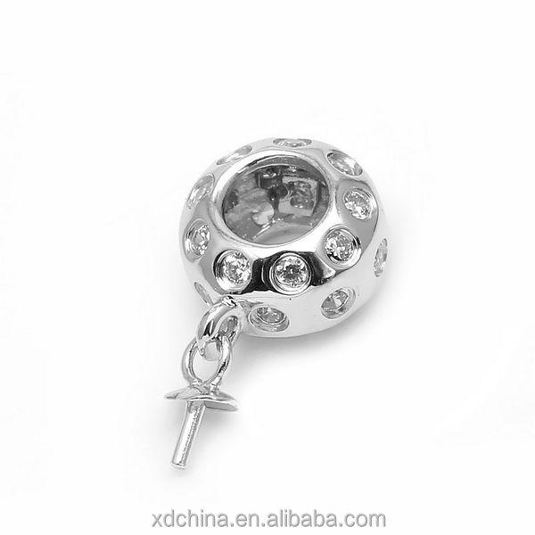 XD SB138 925 Sterling Silver Jewelry Settings Semi Mount for Pearl Sterling Silver Pendant Settings