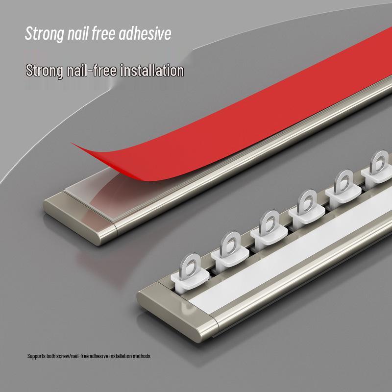 Карниз для раздвижного эркерного окна с открыванием внутрь - Без сверления, Формованный, Раздвижной с крючками