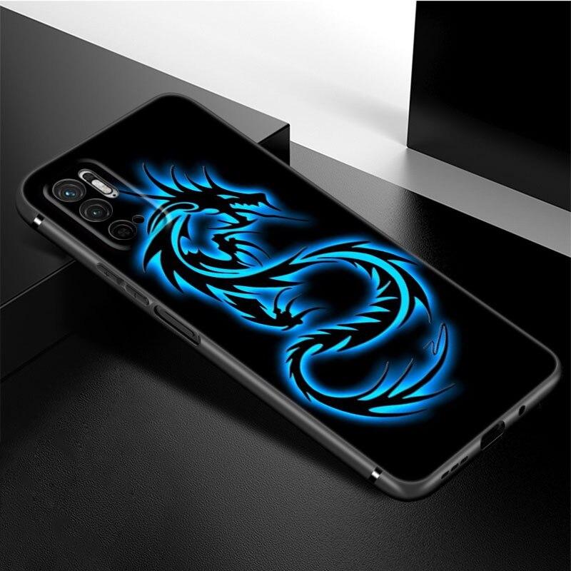Чехол для телефона с мультяшным драконом для Xiaomi Redmi Note 11 10 9 8 Pro 11T 5G 10T 10S 9S 9T 9i 9C 9A 8T мягкий черный чехол из ТПУ Coque Funda