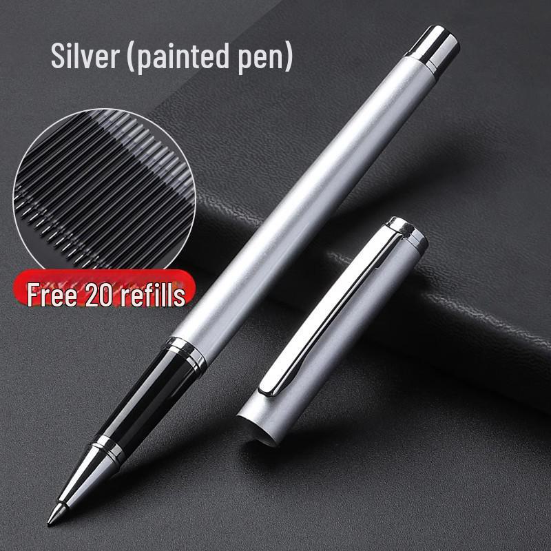 High-End Signature Gel Pen for Business: Elegant Metal Fountain Pen with Personalized Logo and Lettering for Men and Women