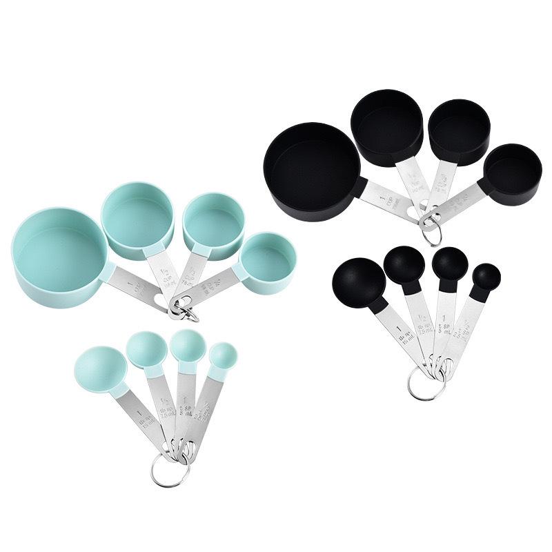 8-Piece Stainless Steel Handle Measuring Cup & Spoon Set with Scale