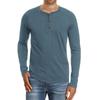 Men's Long-sleeved Shirt Solid Casual Bottom Shirt Slim Fit Round Neck Men's T-shirt