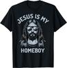 Винтажная футболка Jesus Is My Homeboy Иисус Христос Графические футболки Мужская одежда Ropa Hombre
