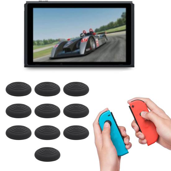 10 шт. Накладки на джойстики для PS5, противоскользящие, силиконовые накладки на большие пальцы для игрового контроллера