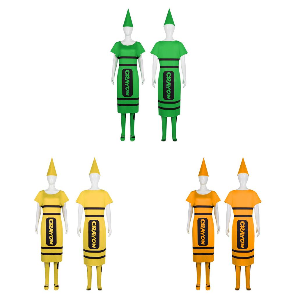 Colored Pencils Cosplay Costume For Adults With Polyester Fabric For Halloween Parties