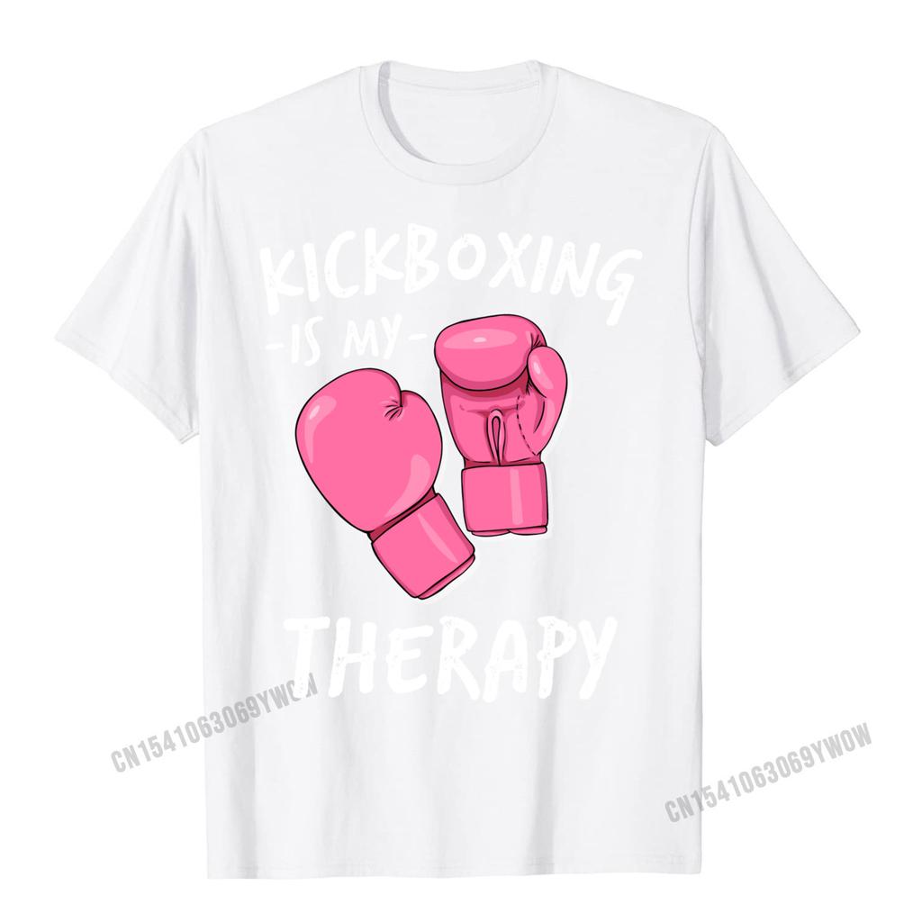 Kickboxing Is My Therapy Sweater Womens Hoodie Boxing Gift Unisex Tops Tees For Unisex Cotton Top T-Shirts Normal High Quality
