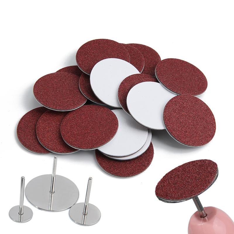 15/20/25/35 мм трехслойная наждачная бумага для ногтей 30 шт. педикюрные инструменты для ухода за ногами нержавеющая сталь фреза для ногтей дисковый диск салон мозолей