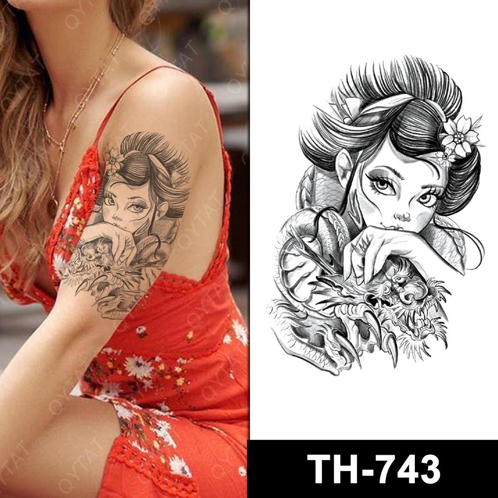 Custom Half Arm Temporary Tattoo Sticker Tribal Tatuaje Temporal