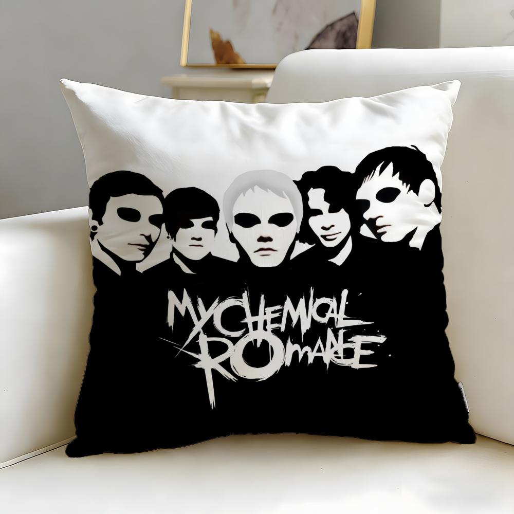 Классическая группа My Chemical Romance Наволочка Мягкая Легко стирается Подушка Универсальная для Дивана Кровати Путешествий и Офиса