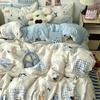 Class A Skin Friendly Soft Breathable Duvet Cover Set With Bed Sheet And Pillowcases Durable Comfortable Bedding