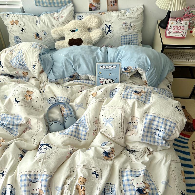 Class A Skin Friendly Soft Breathable Duvet Cover Set With Bed Sheet And Pillowcases Durable Comfortable Bedding