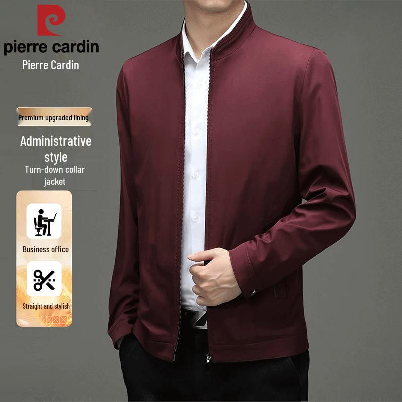 Pierre Cardin Мужская повседневная куртка с воротником-стойкой для бизнеса