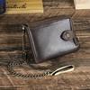 CONTACT'S Genuine Leather Fashion Small Trifold Wallet for Men  RFID Card Holder Travel Credit Card Purse Wallets for Men Birthday Gifts 2025