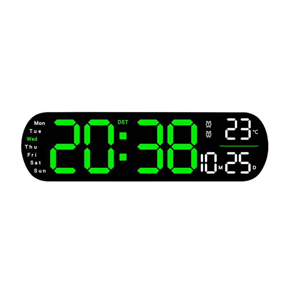 Led Digital Wall Clock Mood Lighting Timing Countdown Alarm Auto Dimmer Displayed Time/date/temperature/week LED Alarm Clock