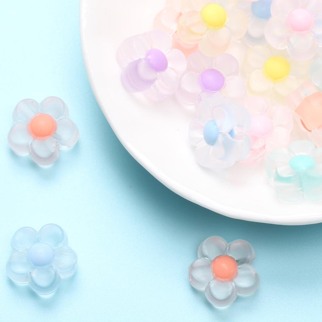 Jar Heart Plum Beads Fashion Handmade Material Jewelry Making About40pcs Clear/Matte DIY Necklace Bracelet