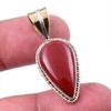 Натуральный камень Красная яшма 925 Проба Стерлинговое серебро Двухцветная подвеска 1,25" l0f87
