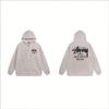 Stussy-Style Zip-Up Hooded Sweatshirt Men Oversized Cotton Long Sleeve Casual Graphic Pullover Jacket