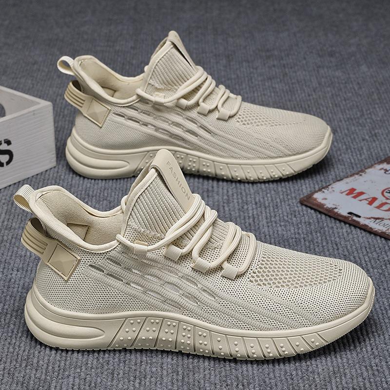 Men's Shoes Summer New Breathable Mesh Shoes Men's Trend Versatile Fly-woven Sports Shoes Casual Dad Shoes