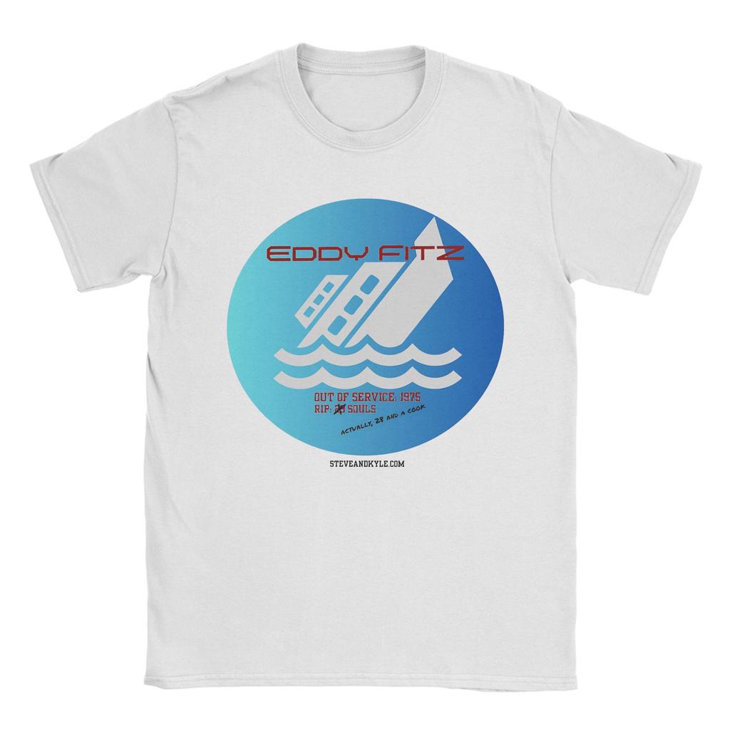 Edmund Fitzgerald T-Shirt Summer Great Ship Pure Cotton T-Shirts For Men's Harajuku Casual Tshirt Short Sleeve Vintage Tees