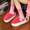 Домашние меховые тапочки конфетного цвета для женщин, модные, толстые, плюшевые, домашние тапочки, женская, удобная, мягкая, теплая, хлопковая обувь для дома
