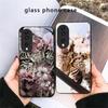 Цветочный Леопардовый Тень Для Honor X5 Plus X30 X9c Smart X5b X9a X30 Max X50i 30 Pro 50 Pro 70 90Smart 200 Lite Стеклянный Чехол Для Телефона
