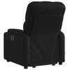 Massage Recliner with Rising Function Black Artificial Leather