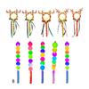 10/15pcs Reindeer Antlers/Tanghulu Glowing Sticks With Jingling Bells For Christmas Family Gatherings And Fesival Event