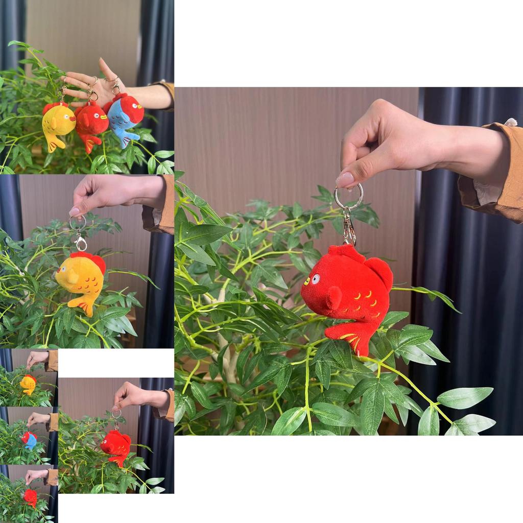 Delightful And Eye-catching Wenchang Fish Plush Keychain Cute Animal For All Ages