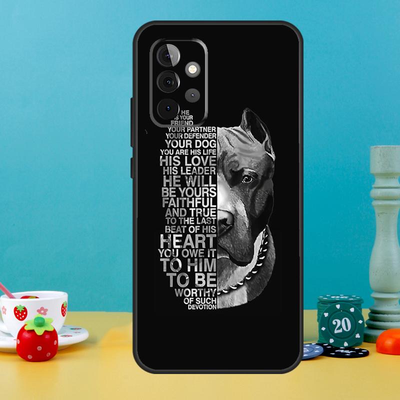 Cute Pit Bull Dog Pitbull Case For Samsung Galaxy A14 A24 A34 A54 A12 A22 A32 A52 S A13 A33 A53 A51 A71 Phone Cover