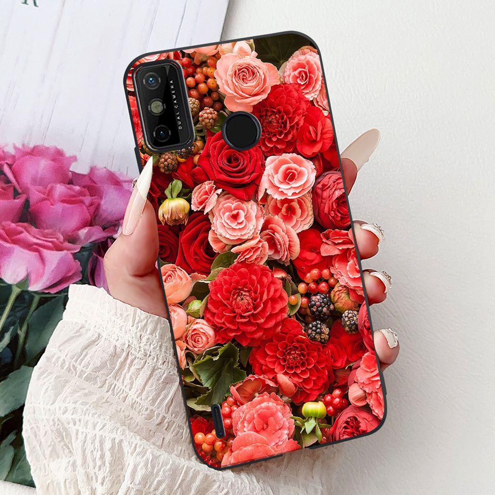 For Tecno Spark 6 Go KE5j KE5k Case For Tecno Spark Go 2020 KE5S Cover Silicone Cute Fashion Flowers Funny Painted Back Cover