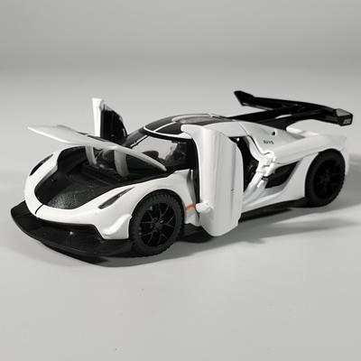 1:32 Jesko Super Sports Литой металлический модельный автомобиль Сплав Двери-гильотины Звук и свет Миниатюра Коллекция Mini GT Подарок на день рождения Мальчик