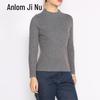 Anlom Women's Mulberry Silk Blend Long Sleeve Knit Top