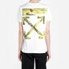 Off-White Футболка Slim Fit Acrylic Arrows S/S, белая/желтая мужская уличная одежда OMAA027F191850100160