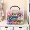 3 Tier 18-Grid Transparent Adjustable Stackable Compartment Slot Plastic Storage Box For Organizing Toys Jewelry Accessories