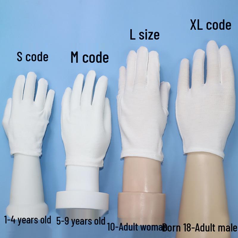 Детские белые перчатки для выступлений - Эластичные и тонкие для мальчиков и девочек от детского сада до средней школы